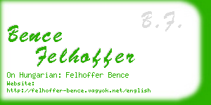 bence felhoffer business card